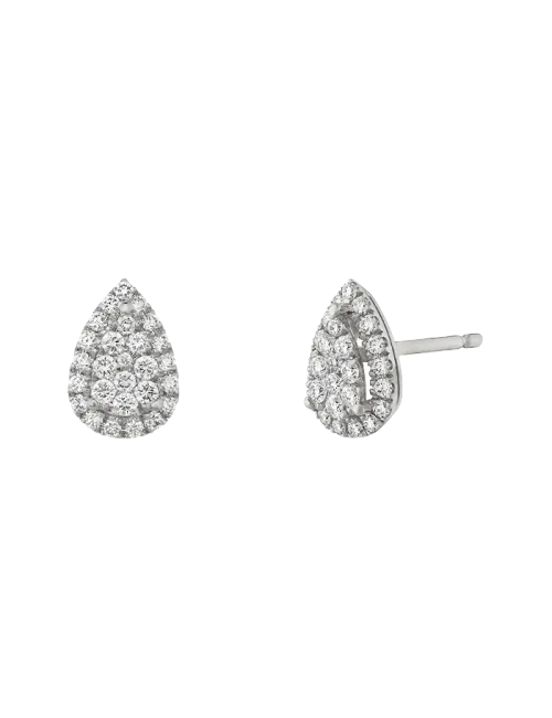 Brincos Épure Drop Ouro Branco e Diamantes