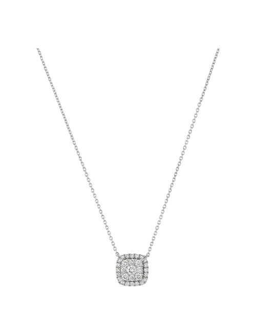 Colar Épure Cushion Ouro Branco e Diamantes