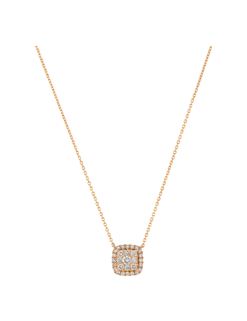 Colar Épure Cushion Ouro Rosa e Diamantes
