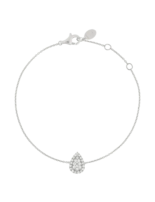 Pulseira Épure Drop Ouro Branco e Diamantes