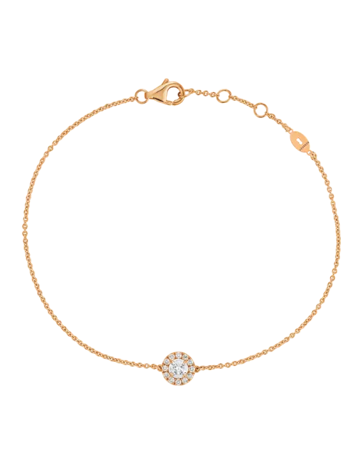 Pulseira Halo Ouro Rosa e Diamantes