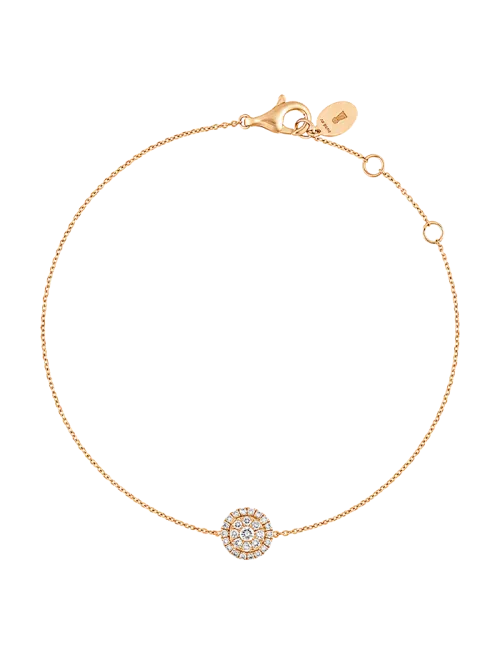 Pulseira Épure Halo Ouro Rosa e Diamantes