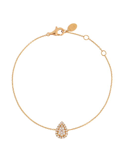 Pulseira Épure Drop Ouro Rosa e Diamantes