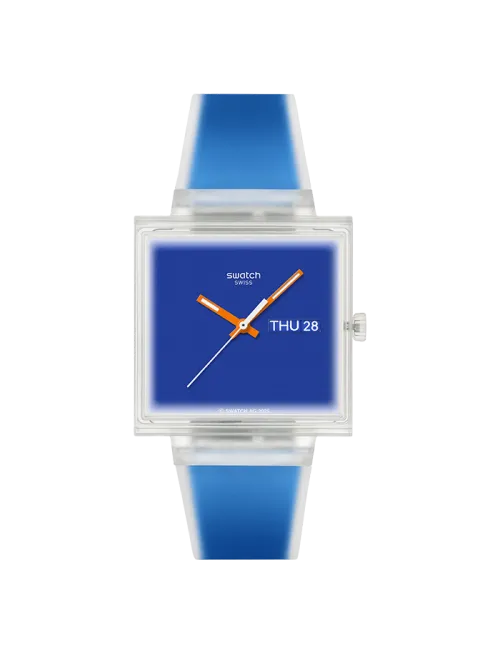Relógio Swatch homem Azul Quadrado Data