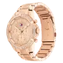 Relógio Mulher Aço Dourado Rosa