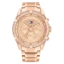 Relógio Mulher Aço Dourado Rosa