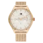 Relógio Mulher Aço Dourado Rosa
