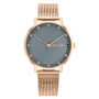 Relógio Mulher Aço Dourado Rosa