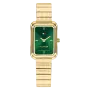 Relógio Mulher Retangular Aço IP Dourado