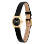 Relógio Senhora Preto e Dourado Pele