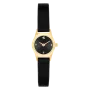 Relógio Senhora Preto e Dourado Pele