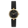 Relógio Senhora Preto e Dourado em Pele