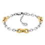 Pulseira Mulher Aço e Aço Dourado