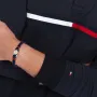 Pulseira Homem Aço e Pele