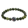 Pulseira Homem Aço IP Cinza e Jade