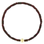 Pulseira Maltese Cross Ouro Amarelo E Jaspe Vermelho