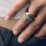 Anel Green Aventurine Luna Stamp