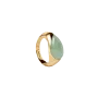 Anel Green Aventurine Luna Stamp