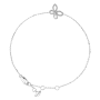 Pulseira Mini Butterfly Ouro Branco e Diamantes