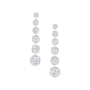 Brincos Line Ouro Branco e Diamantes