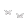 Brincos Petite Butterfly Ouro Branco e Diamantes