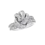 Anel Knot Ouro Branco e Diamantes