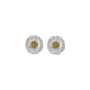 Brincos Blossoms Daisy em Prata e Diamantes