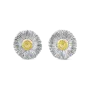 Brincos Blossoms Daisy Prata e Vermeil
