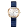 Relógio Sixtie Ouro Rosa e Crocodilo Azul