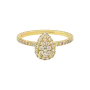 Anel Drop Ouro Amarelo e Diamantes