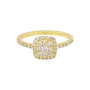 Anel Épure Cushion Ouro Amarelo e Diamantes