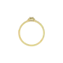 Anel Épure Cushion Modelo Pequeno Ouro Amarelo e Diamantes