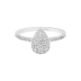 Anel Épure Drop Ouro Branco E Diamantes