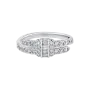 Anel Ouro Branco e Diamantes