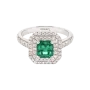 Anel Ouro Branco, Esmeralda Zambia e Diamantes