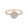 Anel Épure Halo Ouro Rosa e Diamantes