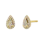 Brincos Épure Drop Modelo Pequeno Ouro Amarelo e Diamantes
