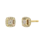 Brincos Épure Cushion Modelo Pequeno Ouro Amarelo, Diamantes
