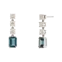 Brincos Midnight Dew Diamantes e Topázios