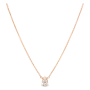 Colar Pendente Ouro Rosa E Diamante Pera