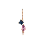 Pendente Ouro Rosa, Safiras e Diamantes
