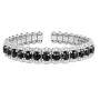 Pulseira Ouro Branco, Diamantes Brancos E Diamantes Pretos