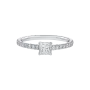 Anel Solitário Princess Ouro Branco 0.62ct