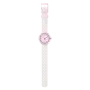 Relógio Flik Flak de criança branco e rosa