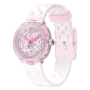 Relógio Flik Flak de criança branco e rosa
