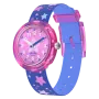 Relógio Flik Flak de criança rosa e azul estrelas