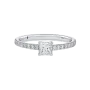 Anel Solitário Princess Ouro Branco 0.50ct