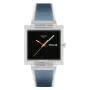 Relógio Swatch homem Preto e Azul Quadrado Data