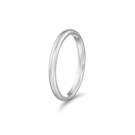 Aliança Forever Ouro Branco 2mm