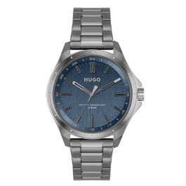 Relógio #COMPLETE Aço IP Azul e Aço